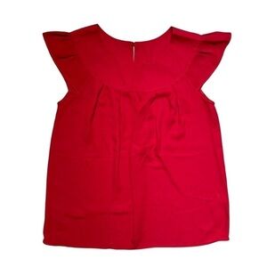 Papermoon Red Cap Sleeve Blouse XS